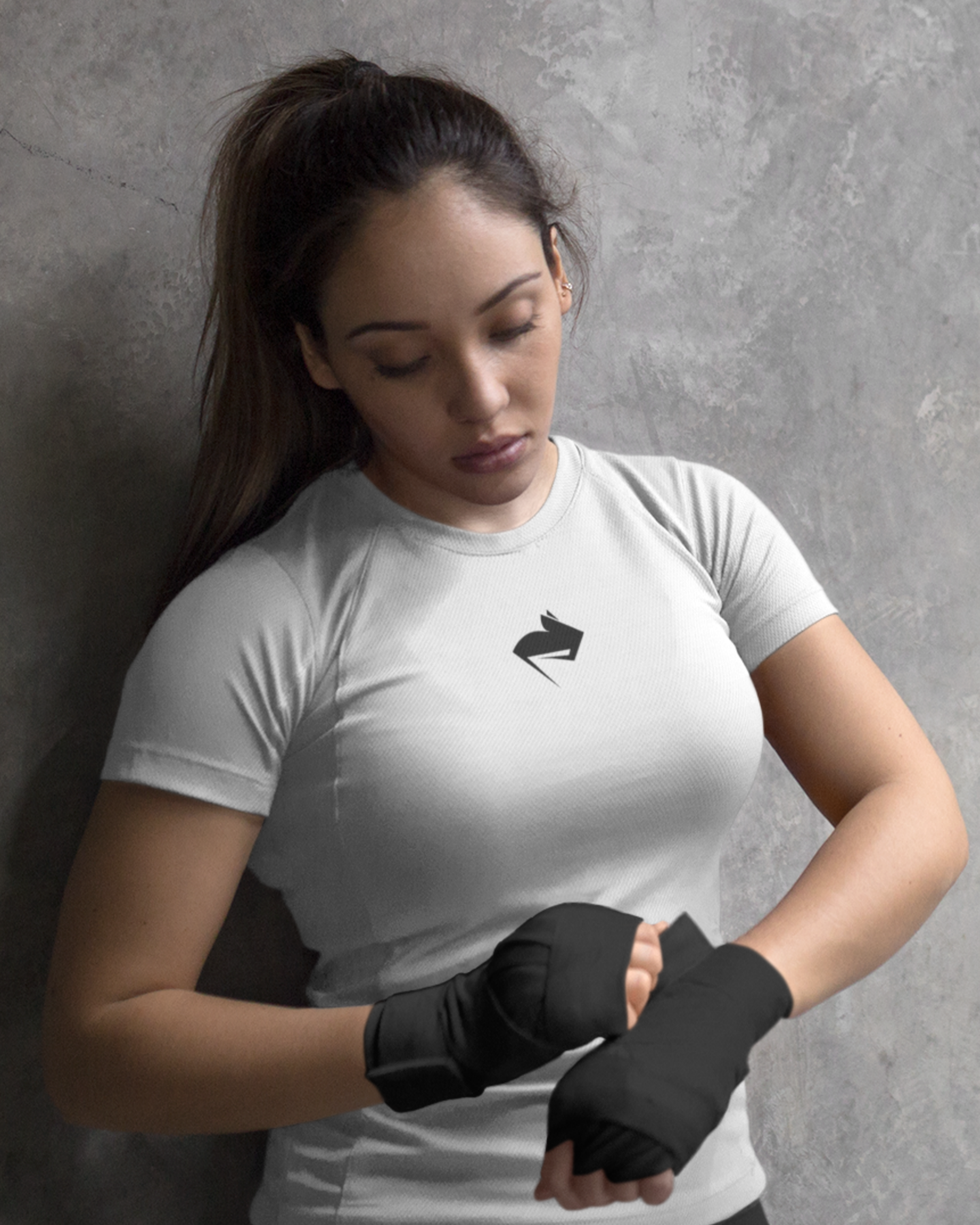 WHITE COMPRESSED T-SHIRT