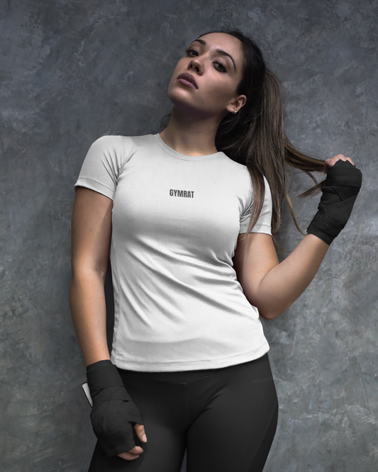 WHITE GYMRAT T-SHIRT