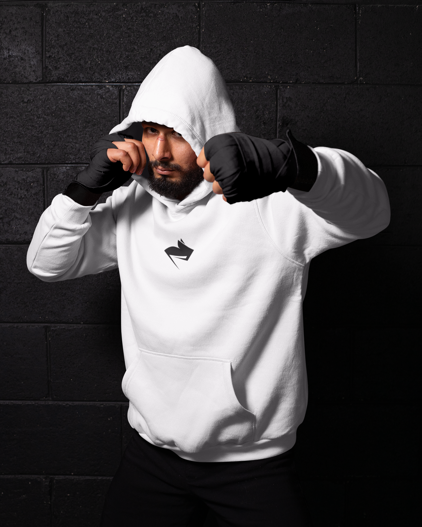 WHITE GYMRAT HOODIE